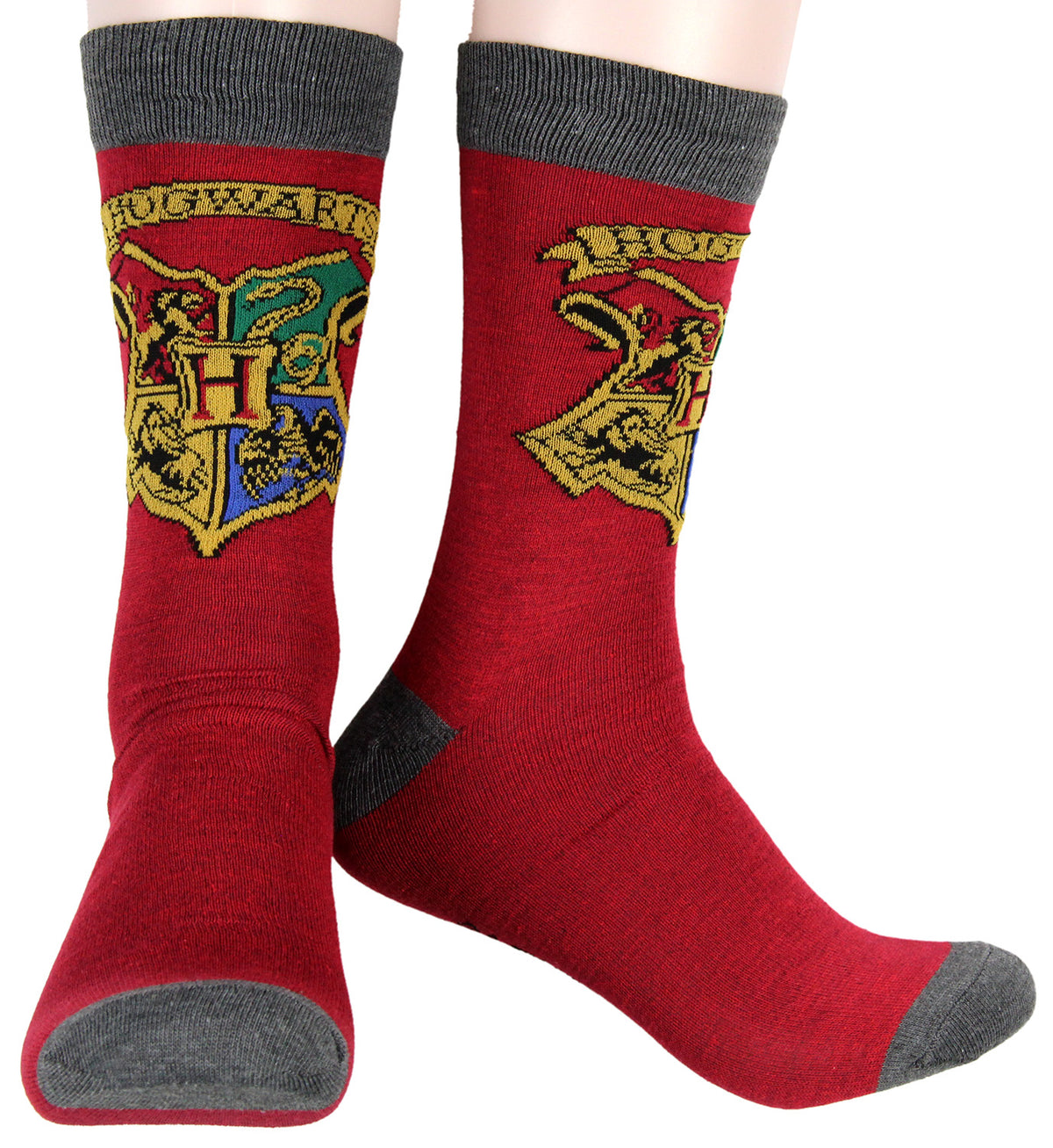 Harry Potter Socks House Crest and Animal Designs 5 Pack Adult Crew Socks