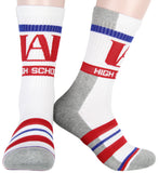 My Hero Academia Socks UA High Design 2 Pack Athletic Adult Crew Socks