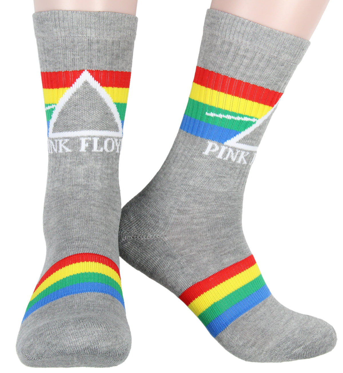 Pink Floyd Socks Adult Dark Side Of The Moon 2 Pair Athletic Crew Socks
