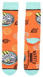 Naruto Shippuden Men's Ichiraku Ramen Noodle Soup 2 Pair Crew Socks