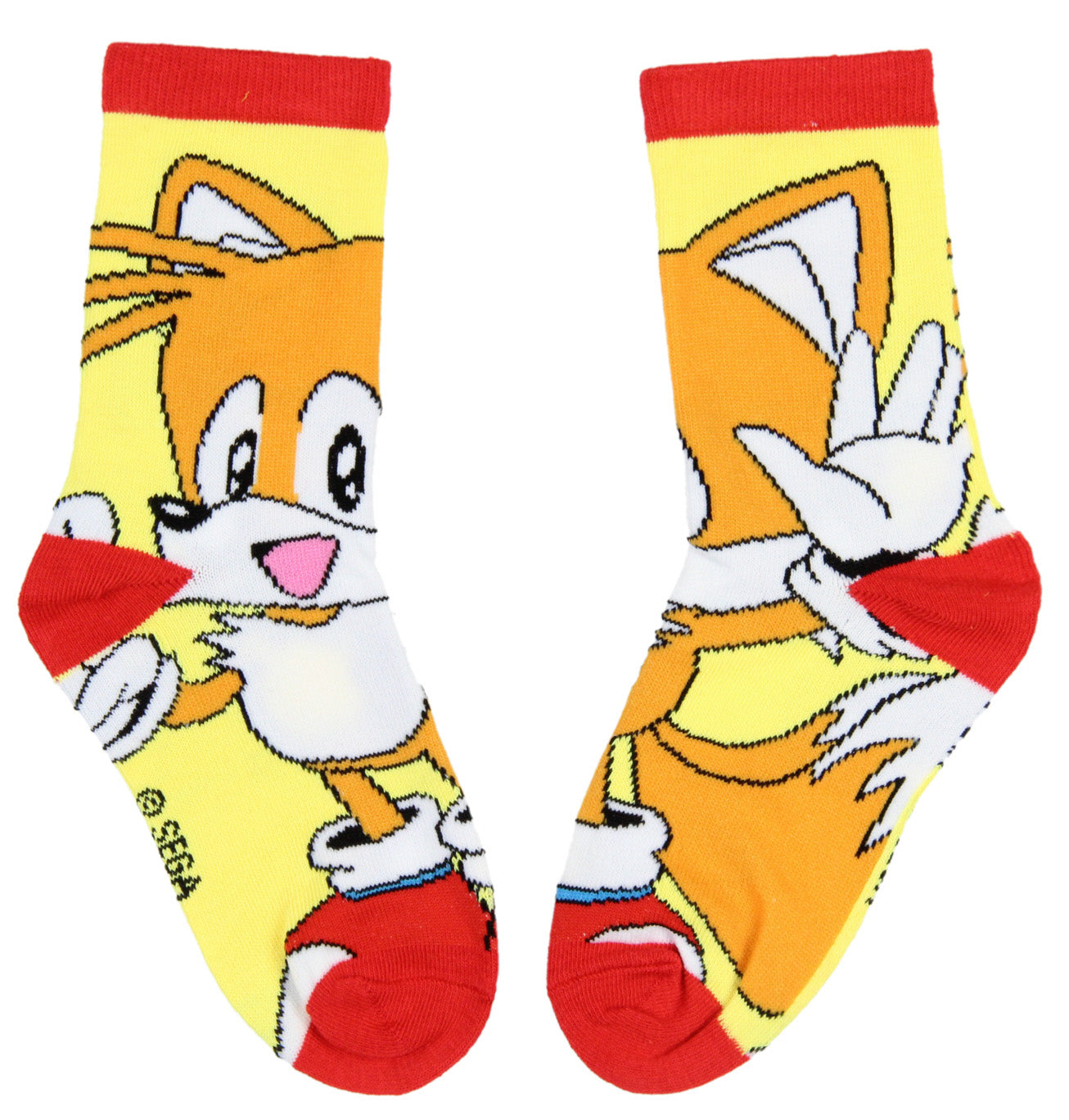 Sega Sonic The Hedgehog Boys' Socks Tails And Sonic 2 Pairs Athletic Crew Socks