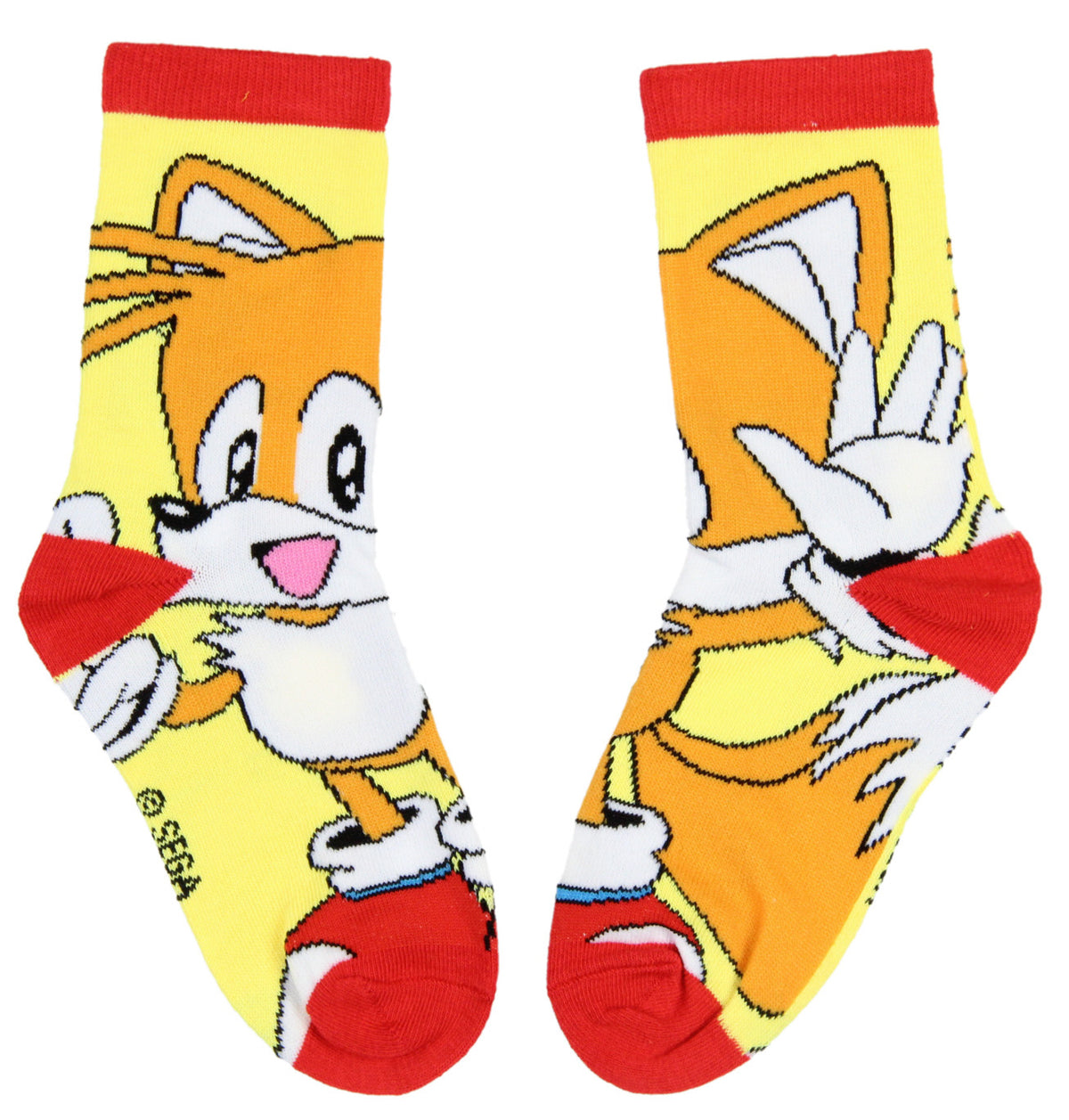 Sega Sonic The Hedgehog Boys' Socks Tails And Sonic 2 Pairs Athletic Crew Socks