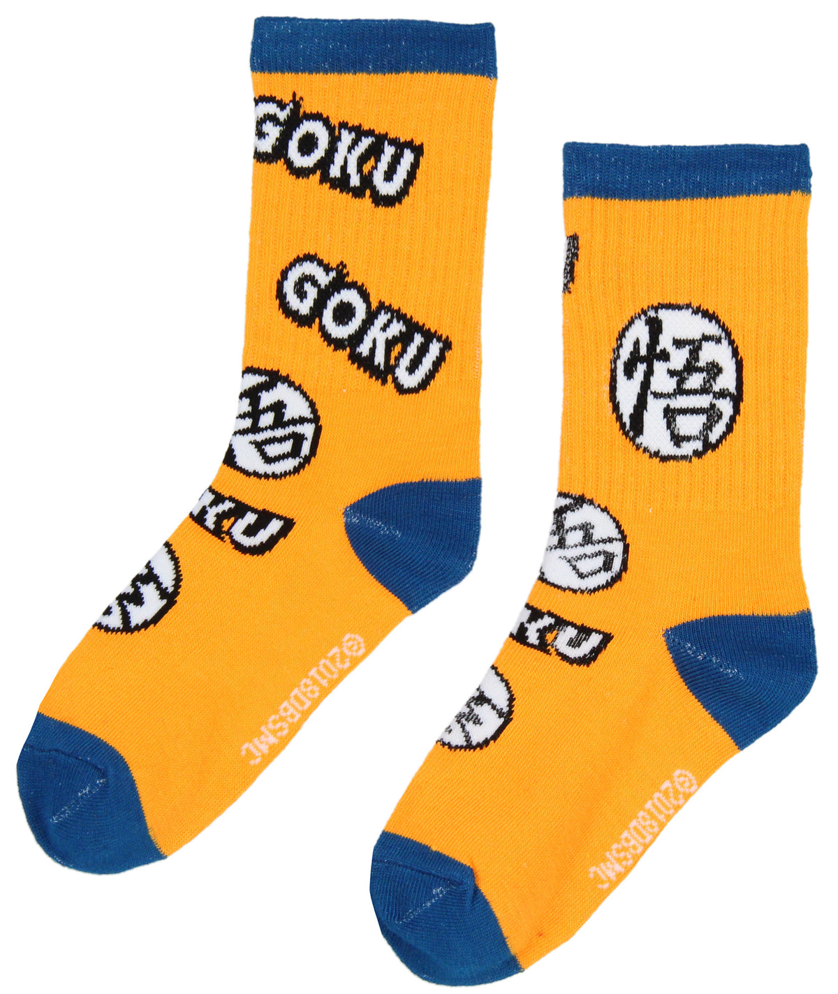 Dragon Ball Z Boys' Socks Goku Kame Symbols 2 Pairs Kids Athletic Crew Socks