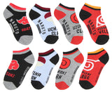 Naruto Shippuden Boys' Akatsuki Uzumaki Uchiha Clan 4 Pairs Kids No Show Socks