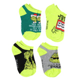 Dr. Seuss GRINCH Kids Socks Old Grinchy Clause 4 Pairs Ankle No Show Socks