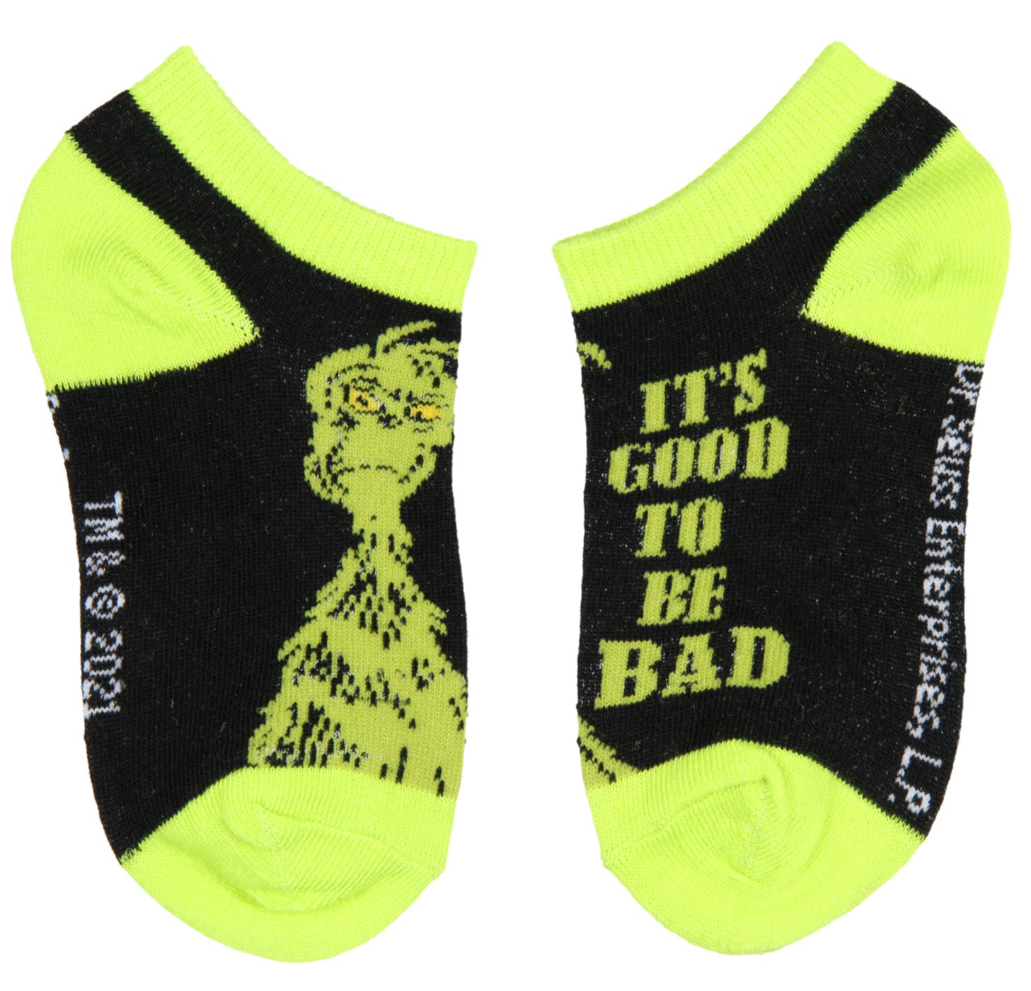 Dr. Seuss GRINCH Kids Socks Old Grinchy Clause 4 Pairs Ankle No Show Socks