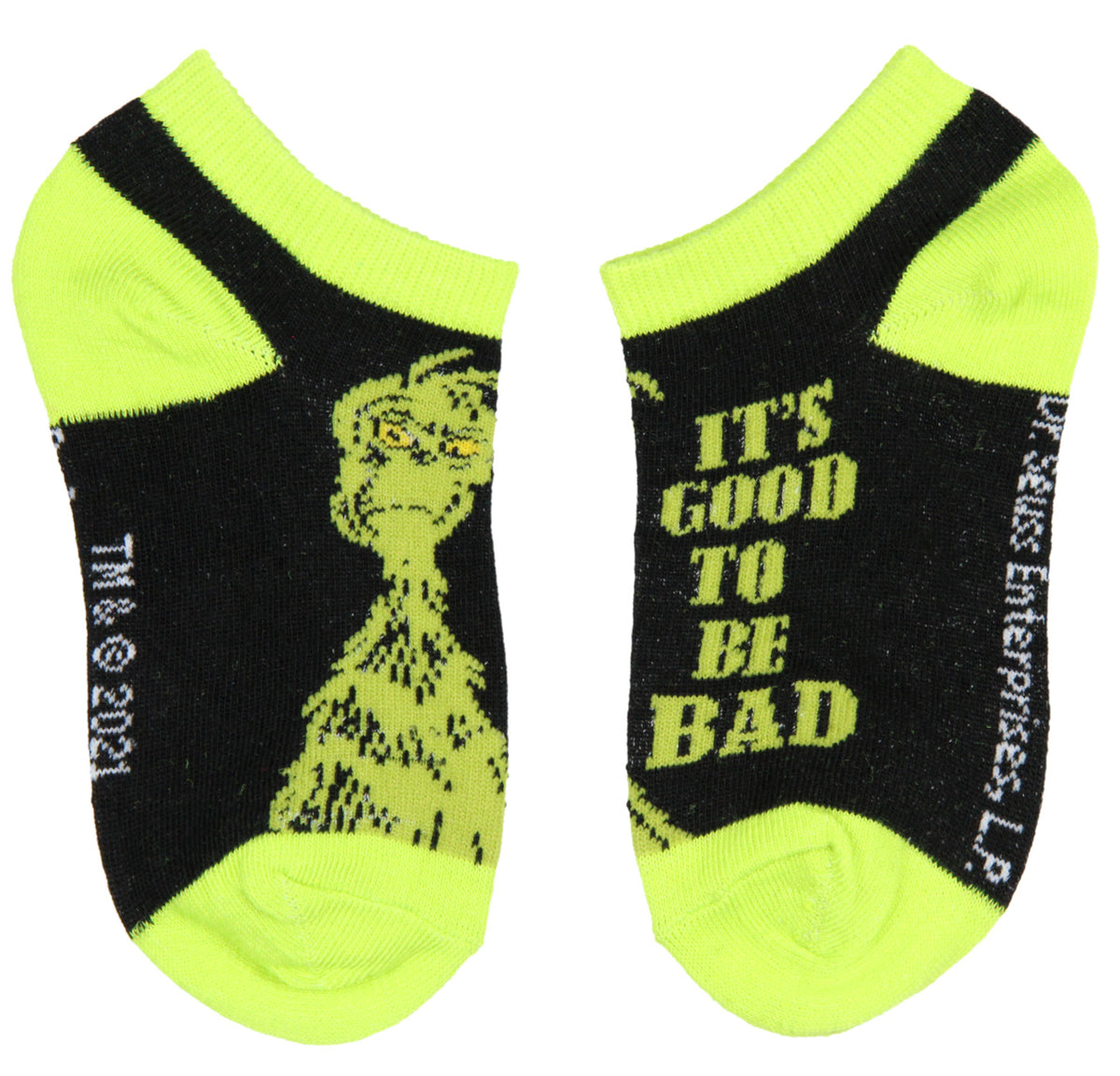 Dr. Seuss GRINCH Kids Socks Old Grinchy Clause 4 Pairs Ankle No Show Socks
