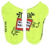 Dr. Seuss GRINCH Kids Socks Old Grinchy Clause 4 Pairs Ankle No Show Socks