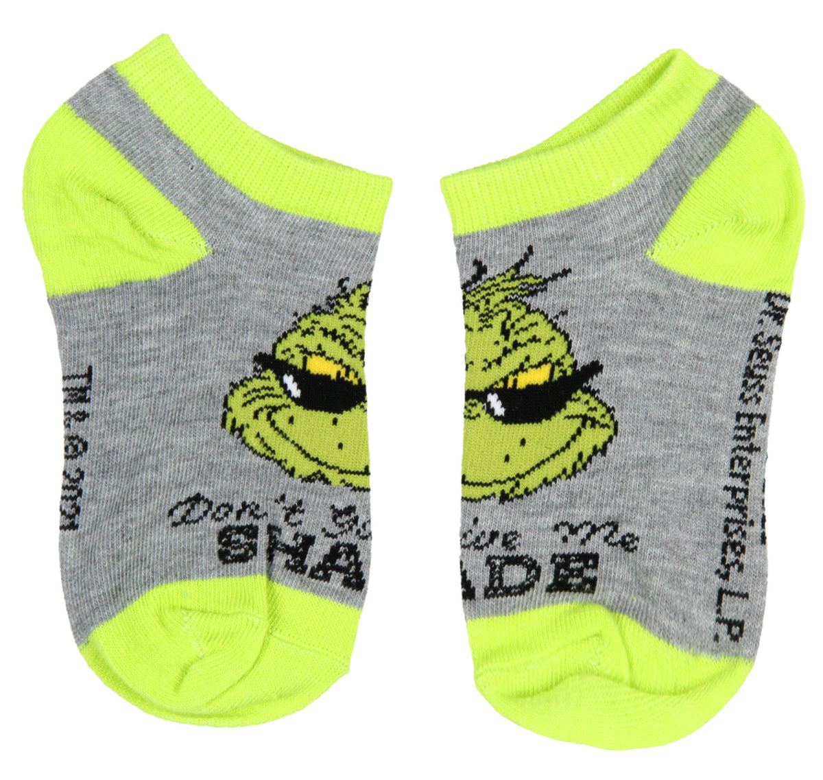 Dr. Seuss GRINCH Kids Socks Old Grinchy Clause 4 Pairs Ankle No Show Socks