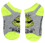 Dr. Seuss GRINCH Kids Socks Old Grinchy Clause 4 Pairs Ankle No Show Socks