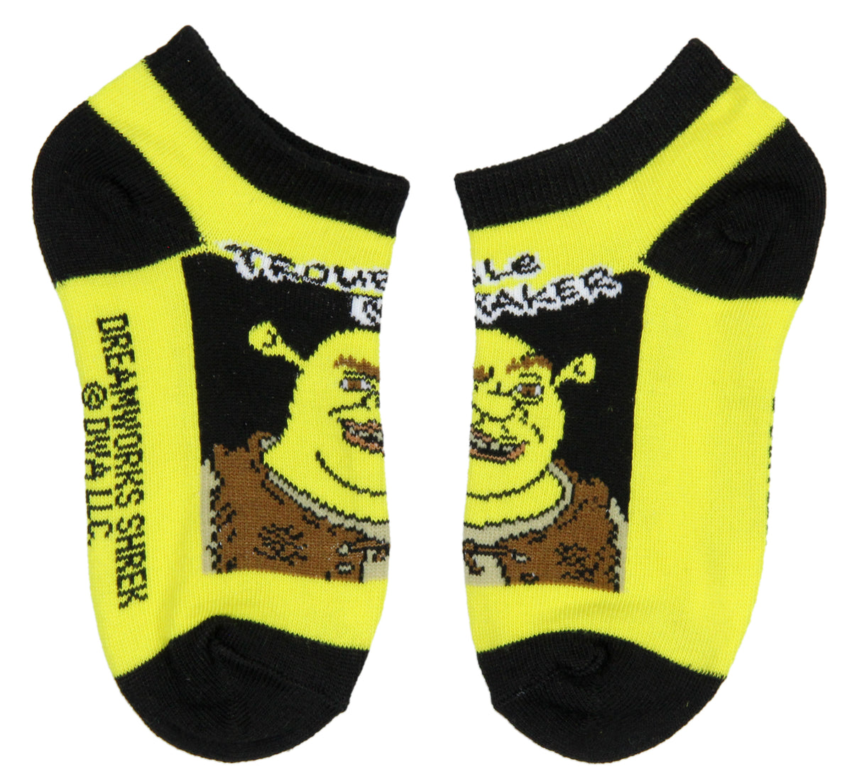 Shrek Boys' Socks Character Designs 4 Pairs Kids No Show Ankle Socks