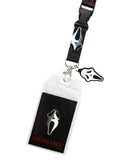GhostFace Breakaway Lanyard With Rubber Charm And Clear ID Badge Holder