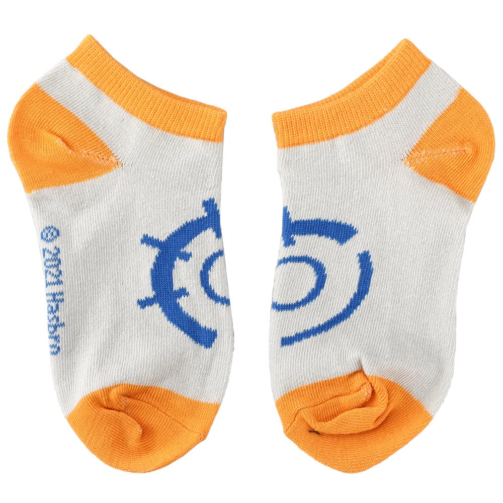 Nerf Nation Boys Casual Ankle Socks Orange Blue White 6-pack