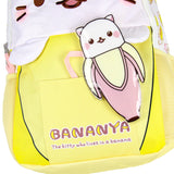 Bananya Plush 3-D Cat Anime Cartoon 16" Backpack