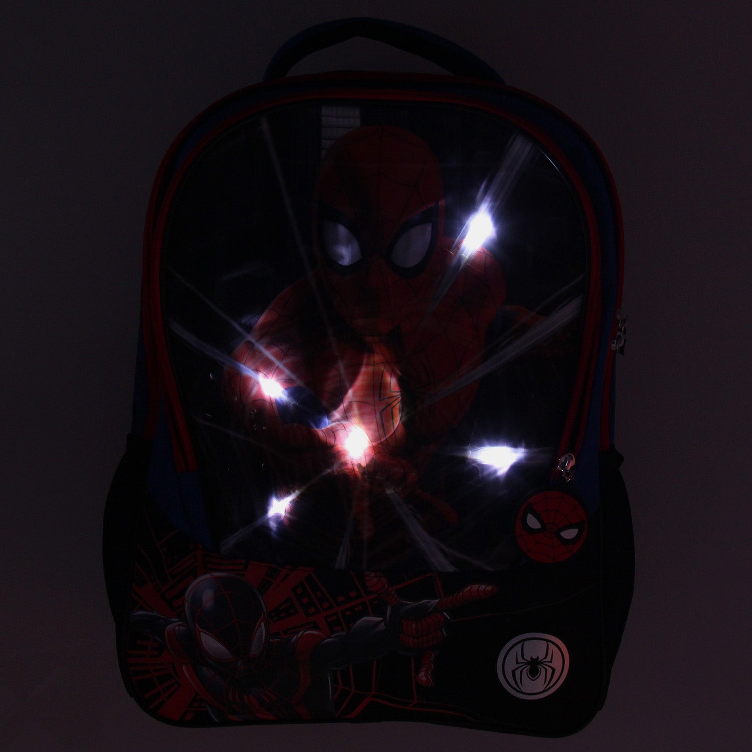 Marvel Spider-Man And Miles Morales Light-Up Web Slinger Travel Backpack 16"