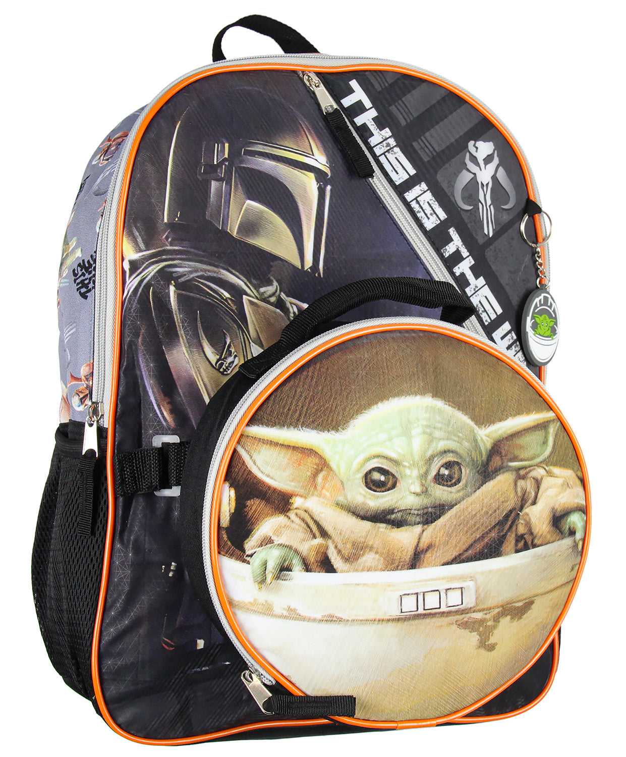 The Mandalorian Grogu Baby Yoda 5 Piece Backpack Lunch Bag Mega Set 16"