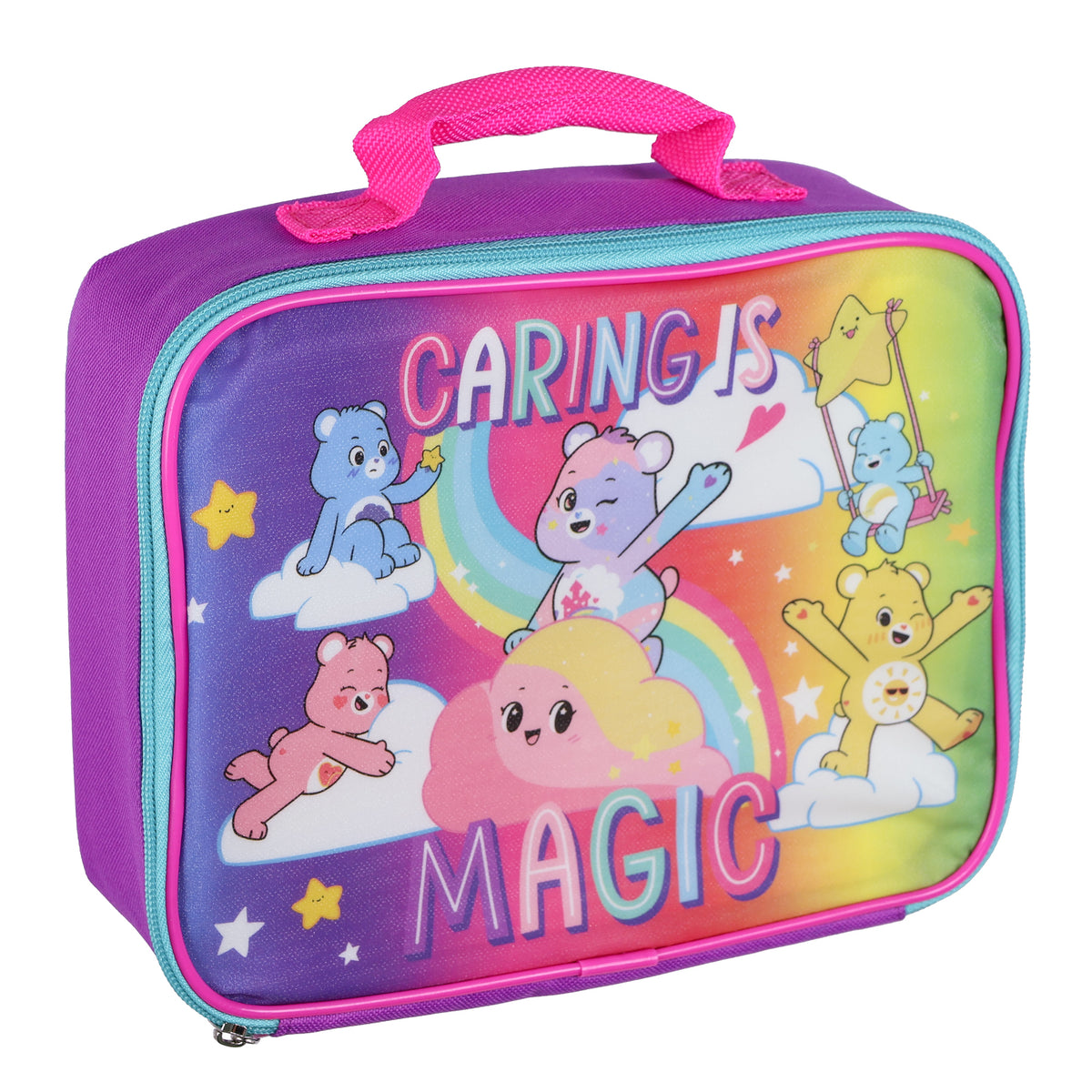 Care Bears Lunch Box Caring is Magic Reusable Insulated Tote Bag 10"