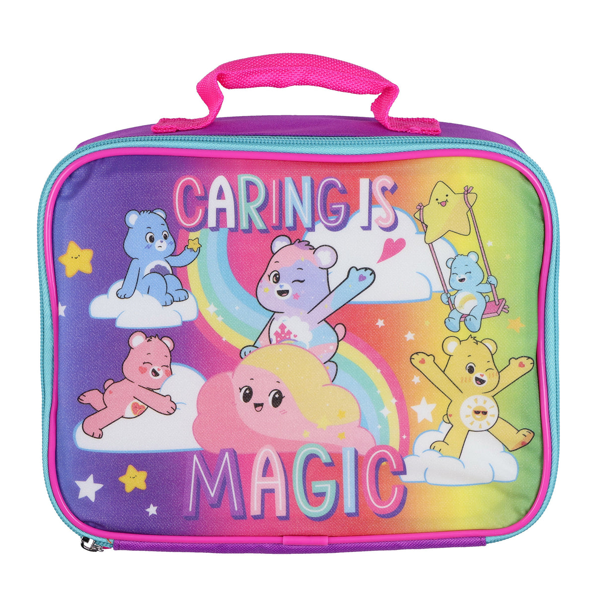 Care Bears Lunch Box Caring is Magic Reusable Insulated Tote Bag 10"