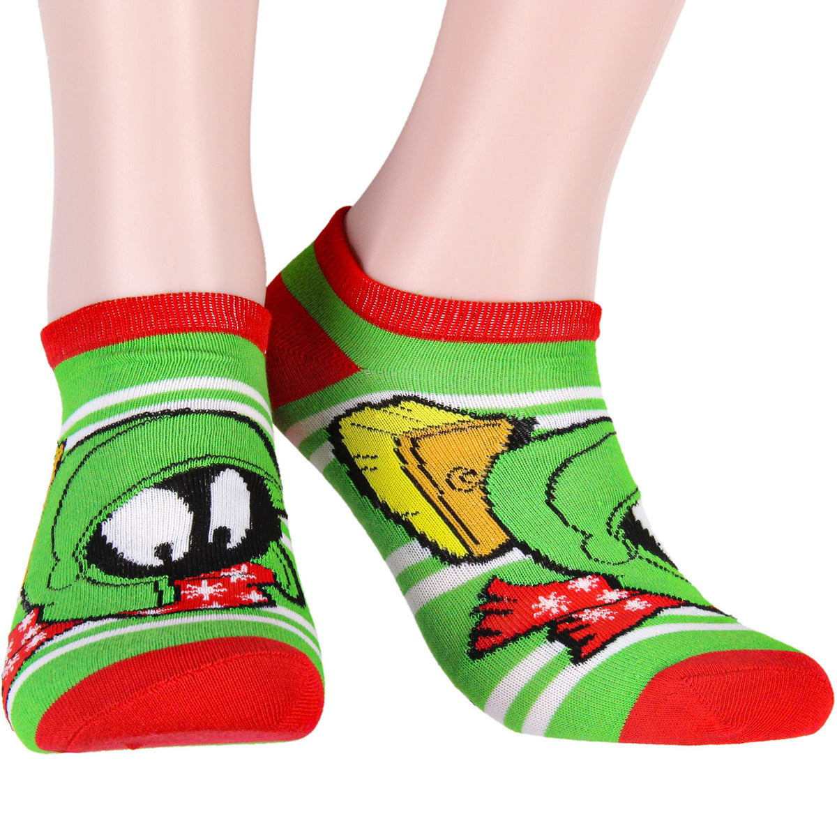 Looney Tunes Characters Striped Mix And Match Adult 5 Pack Ankle Socks