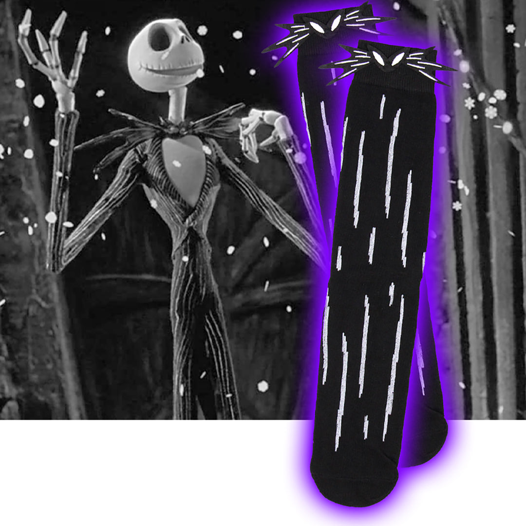 Nightmare Before Christmas Jack Skellington 3D Bowtie Costume Adult Crew Socks