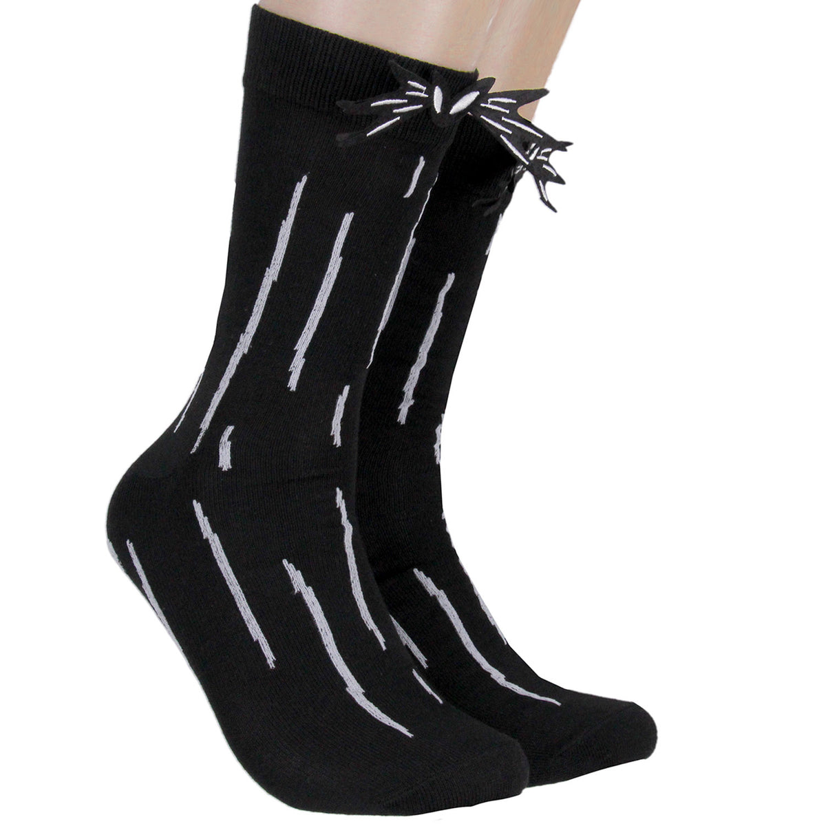 Nightmare Before Christmas Jack Skellington 3D Bowtie Costume Adult Crew Socks