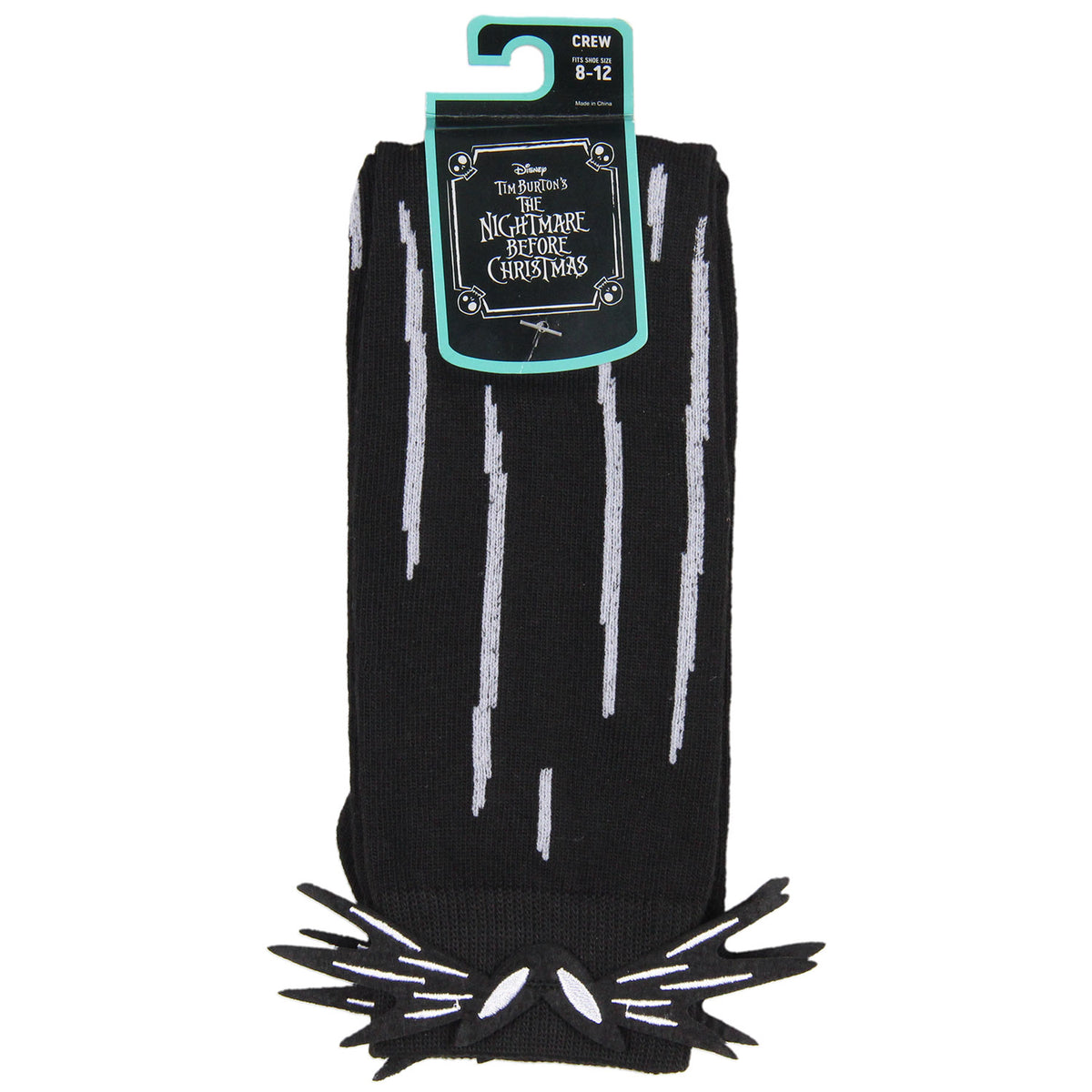 Nightmare Before Christmas Jack Skellington 3D Bowtie Costume Adult Crew Socks