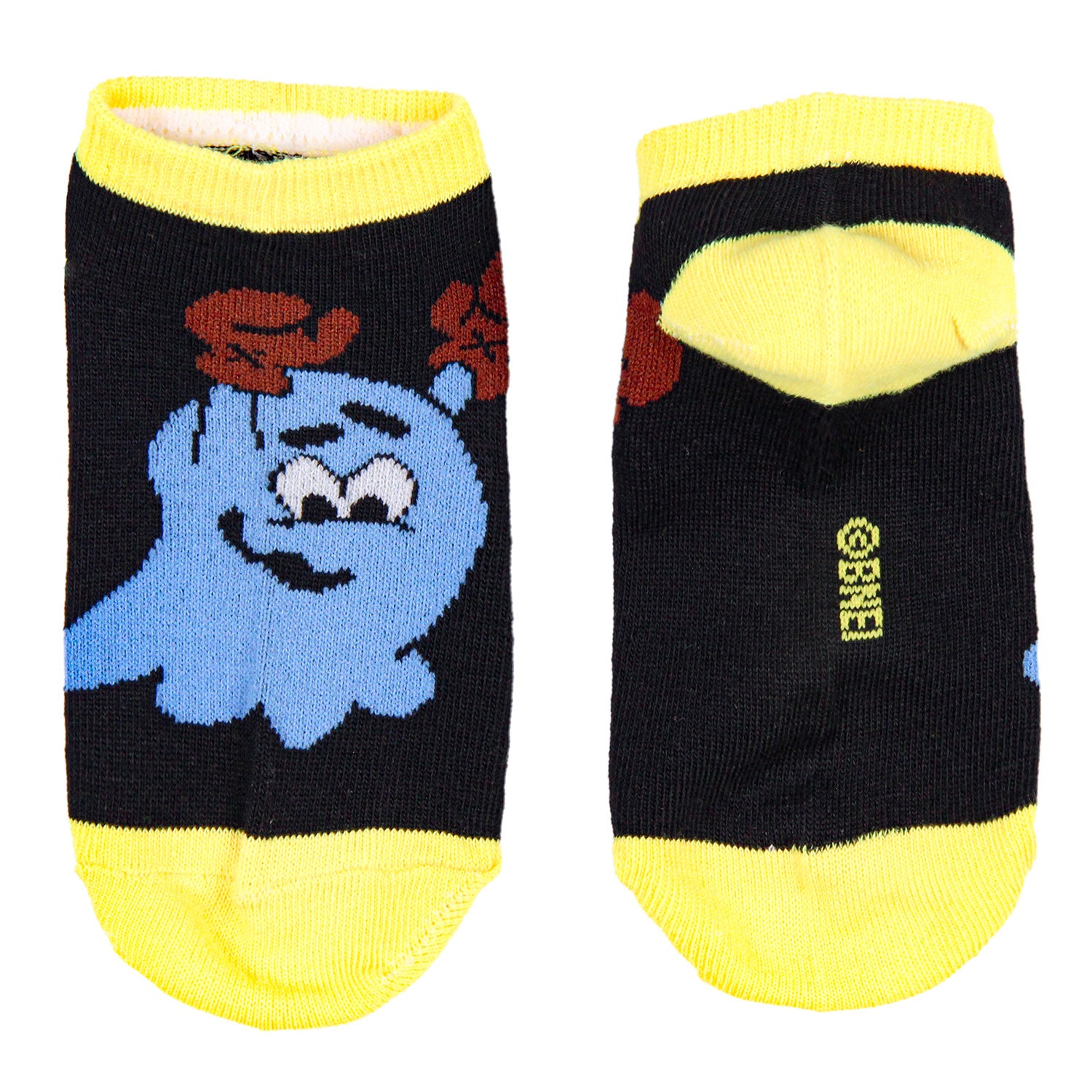 Pac-Man Multi-Character Design Kids Ankle No-Show Socks 4 Pairs