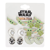 Star Wars The Mandalorian Baby Grogu 6 Pack Costume Jewelry Stud Earrings Set