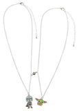 Star Wars The Mandalorian Mando And Grogu Baby Grogu Best Friends Necklace Set