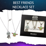 Star Wars The Mandalorian Mando And Grogu Baby Grogu Best Friends Necklace Set