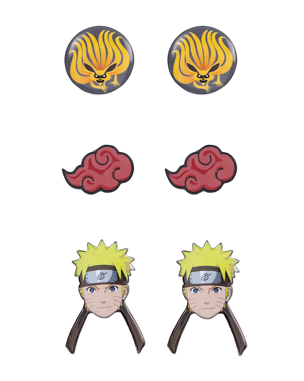 Naruto Shippuden Character And s 6 Pack Costume Jewelry Stud Earrings Set
