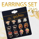 Harry Potter Chibi Character Fashion 6 Pack Costume Jewelry Stud Earrings Set