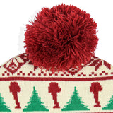 A Christmas Story Oh Fudge Leg Lamp Tree Far Isle Design Cuffed Adult Pom Beanie