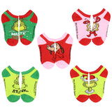 Dr Seuss Kids How GRINCH Stole Christmas Week Of Socks Mix and Match 7 Pairs