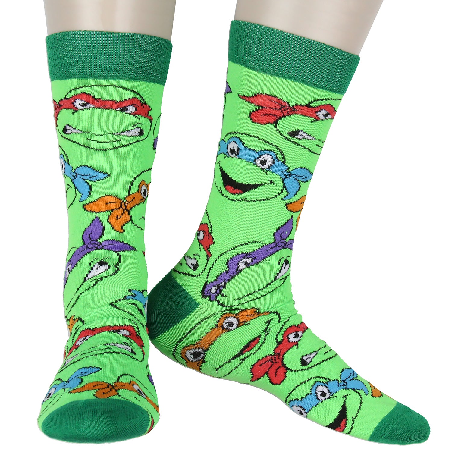 Teenage Mutant Ninja Turtles Classic Retro Cartoon Crew Socks
