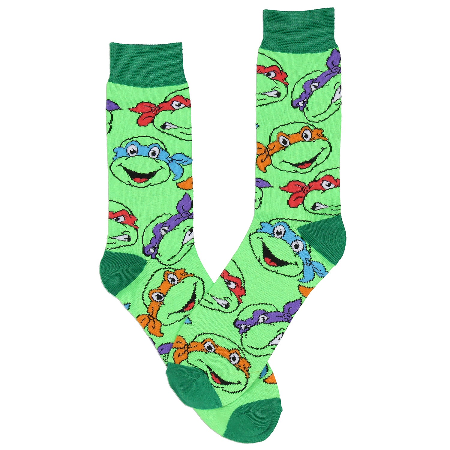 Teenage Mutant Ninja Turtles Classic Retro Cartoon Crew Socks