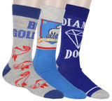 Ted Lasso Original Series AFC Richmond 3 Pairs Multi-Design Mid-Calf Crew Socks