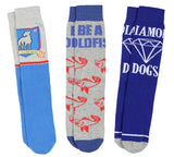 Ted Lasso Original Series AFC Richmond 3 Pairs Multi-Design Mid-Calf Crew Socks