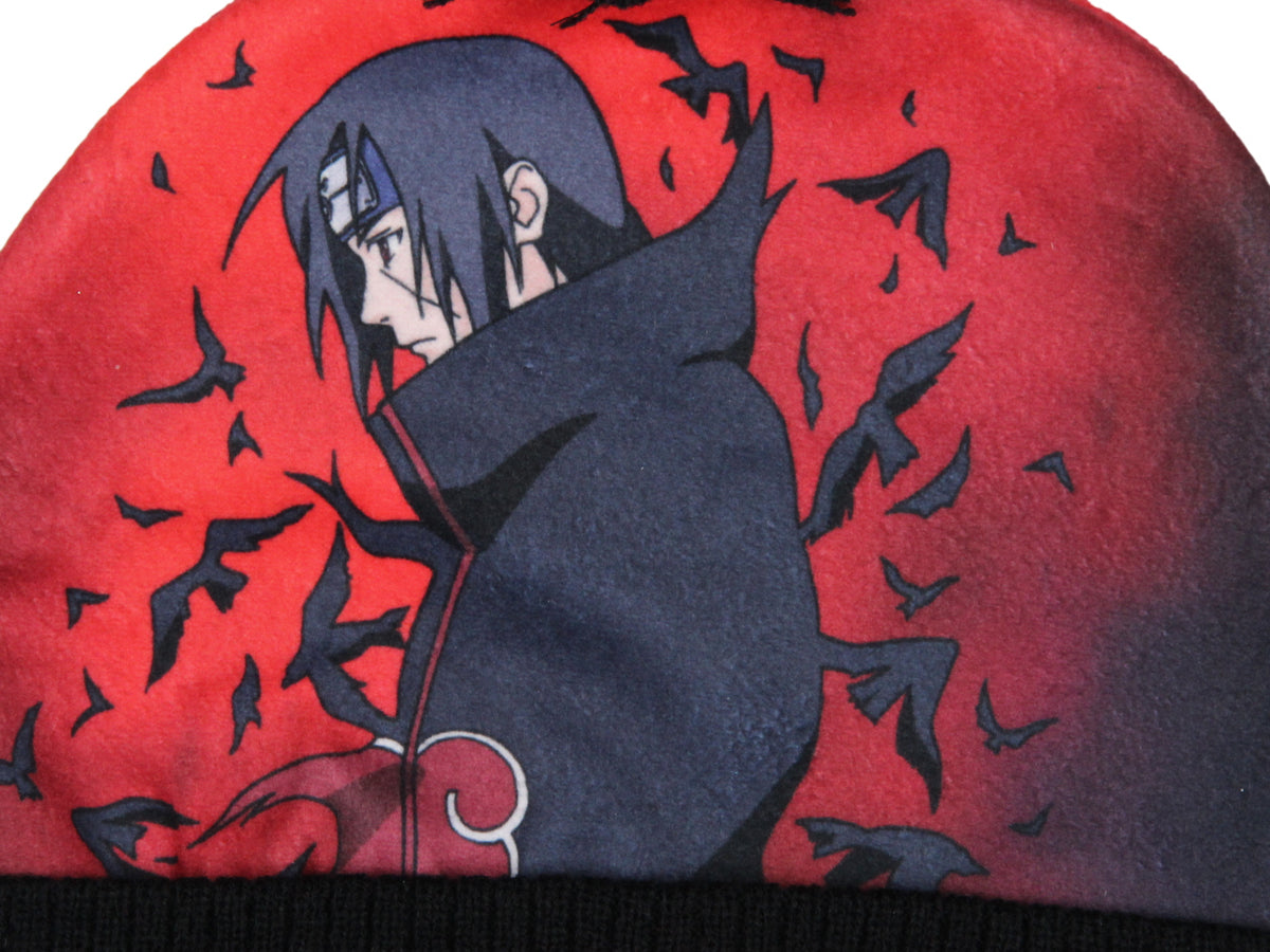 Naruto Shippuden Beanie Itachi Akatsuki Shinobi Organization Cuffed Pom Cap Hat