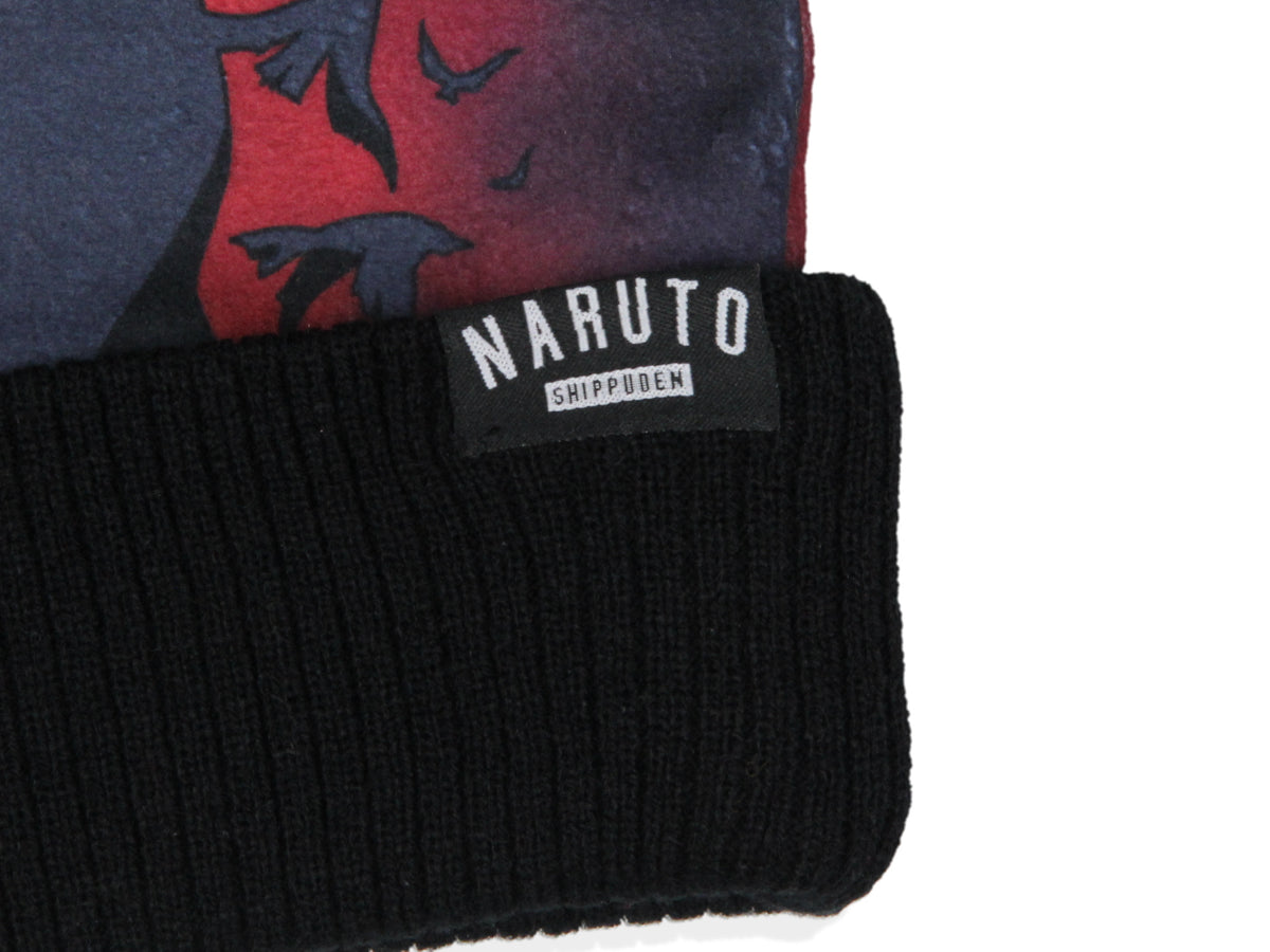 Naruto Shippuden Beanie Itachi Akatsuki Shinobi Organization Cuffed Pom Cap Hat