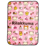Sanrio-X Rilakkuma Korilakuma And Kiiroitori Soft Plush Throw Blanket 45" x 60"