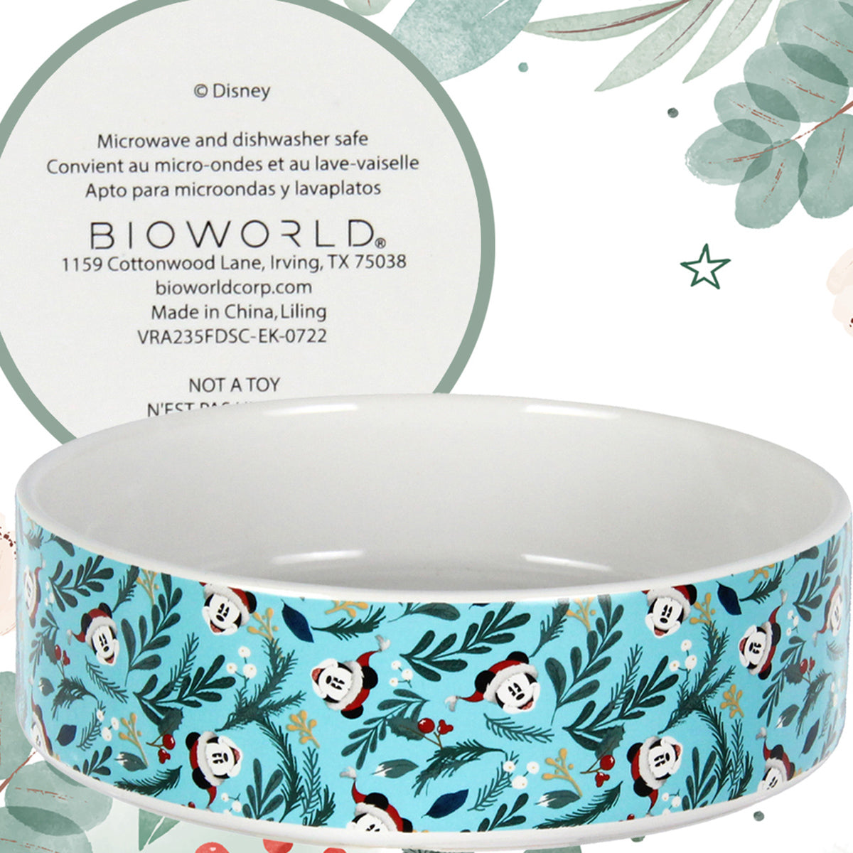 Disney Mickey Mouse Mickey's Christmas 6-in. Ceramic Ramekin Bowl Dish