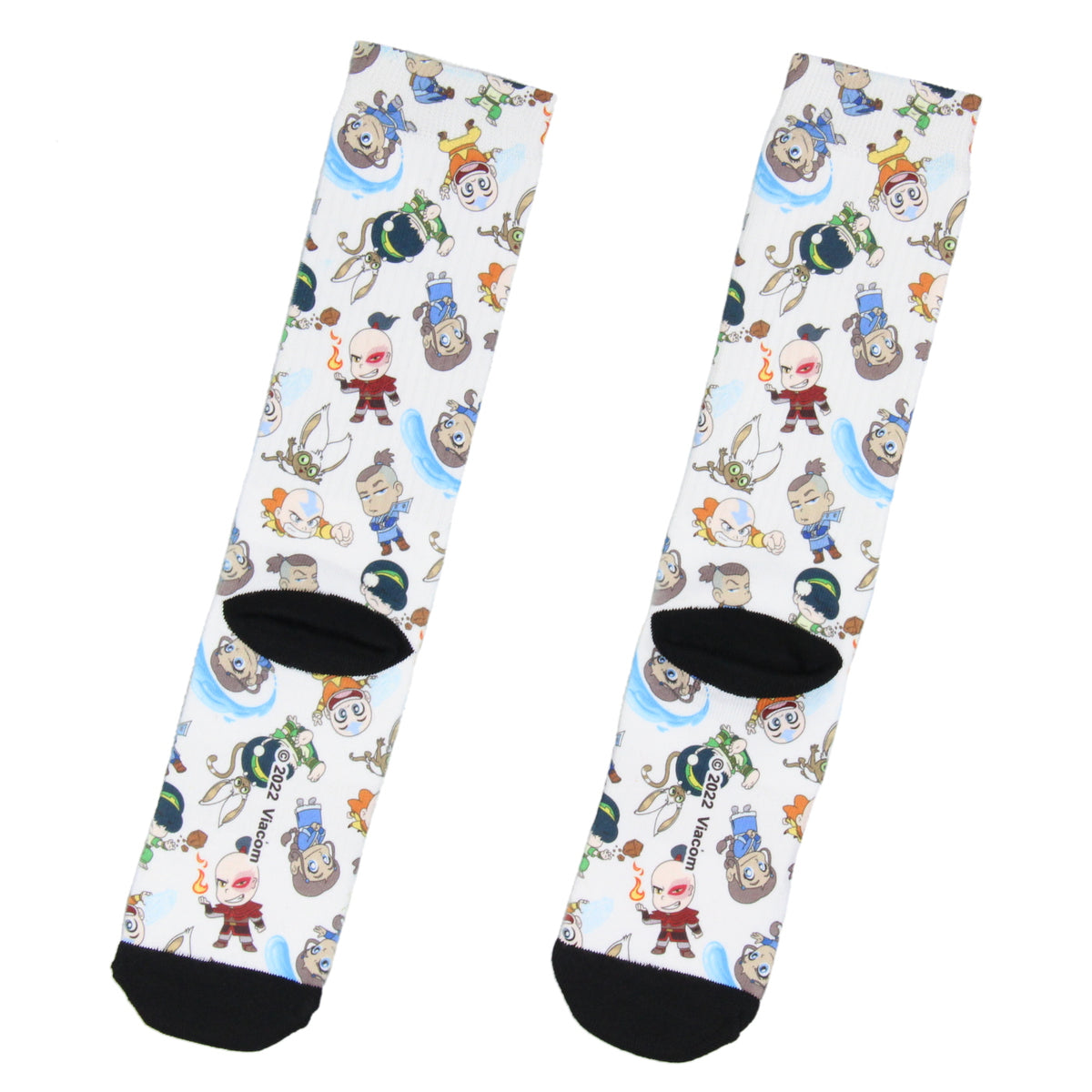 Avatar The Last Airbender Chibi Character All Over Sublimated Crew Socks
