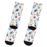 Avatar The Last Airbender Chibi Character All Over Sublimated Crew Socks
