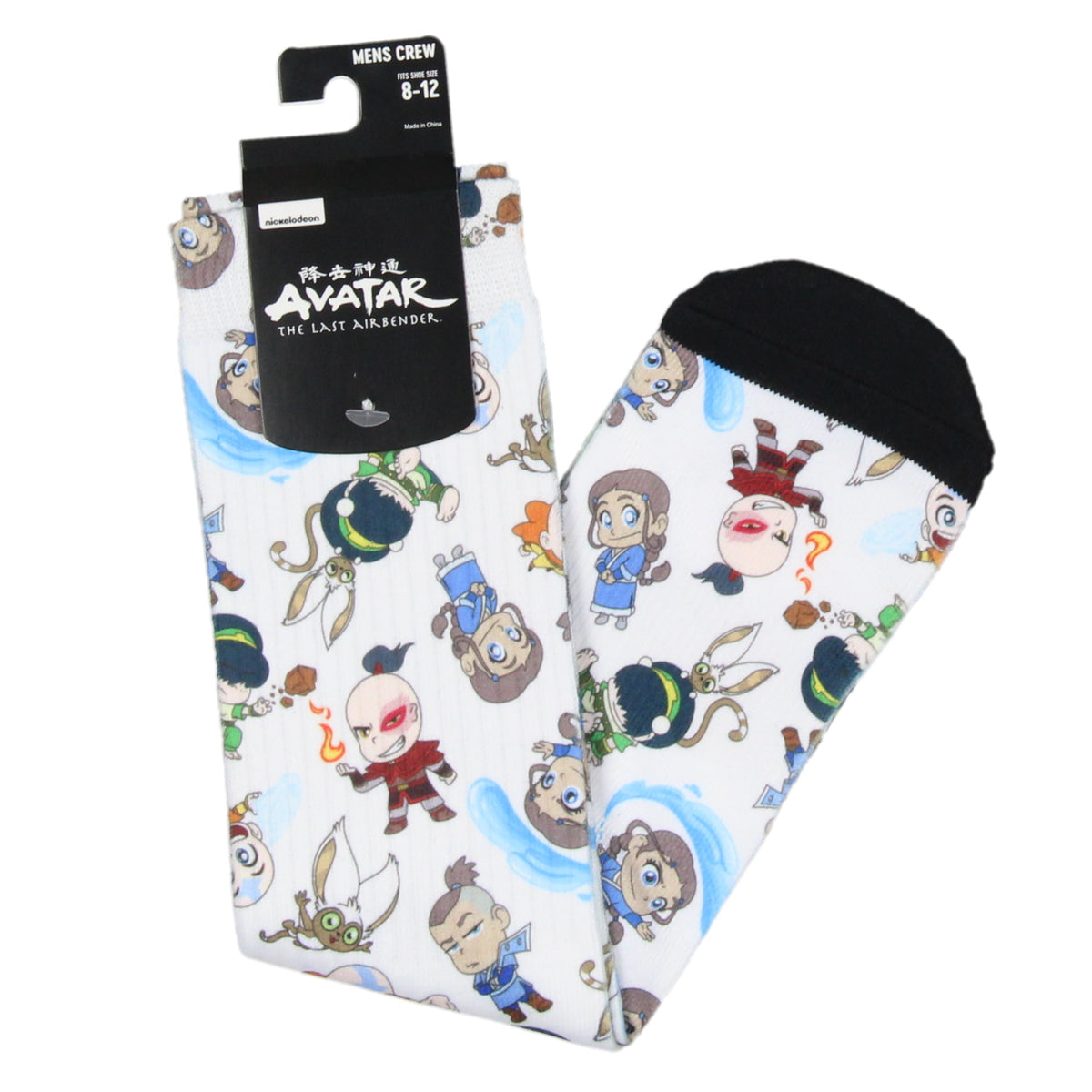 Avatar The Last Airbender Chibi Character All Over Sublimated Crew Socks
