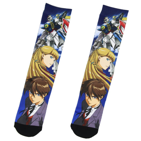 Gundam Socks Mobile Suit Gundam Wing Adult Men's Sublimated Crew Socks