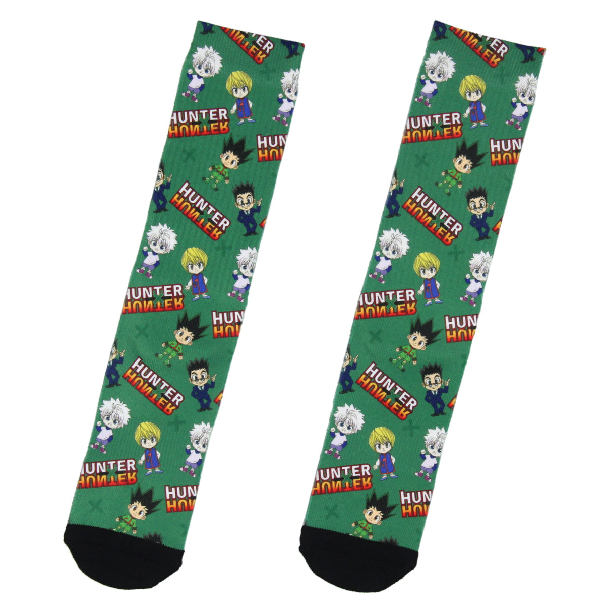 Hunter X Hunter Anime Mens' Chibi Characters Sublimated Crew Socks 1 Pair