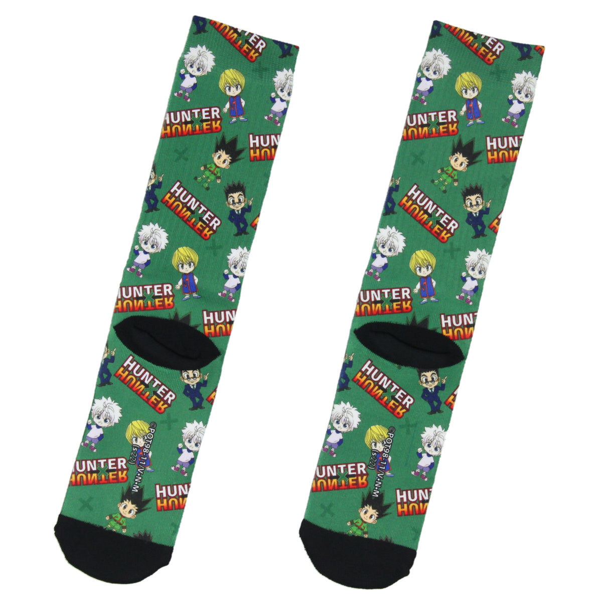 Hunter X Hunter Anime Mens' Chibi Characters Sublimated Crew Socks 1 Pair