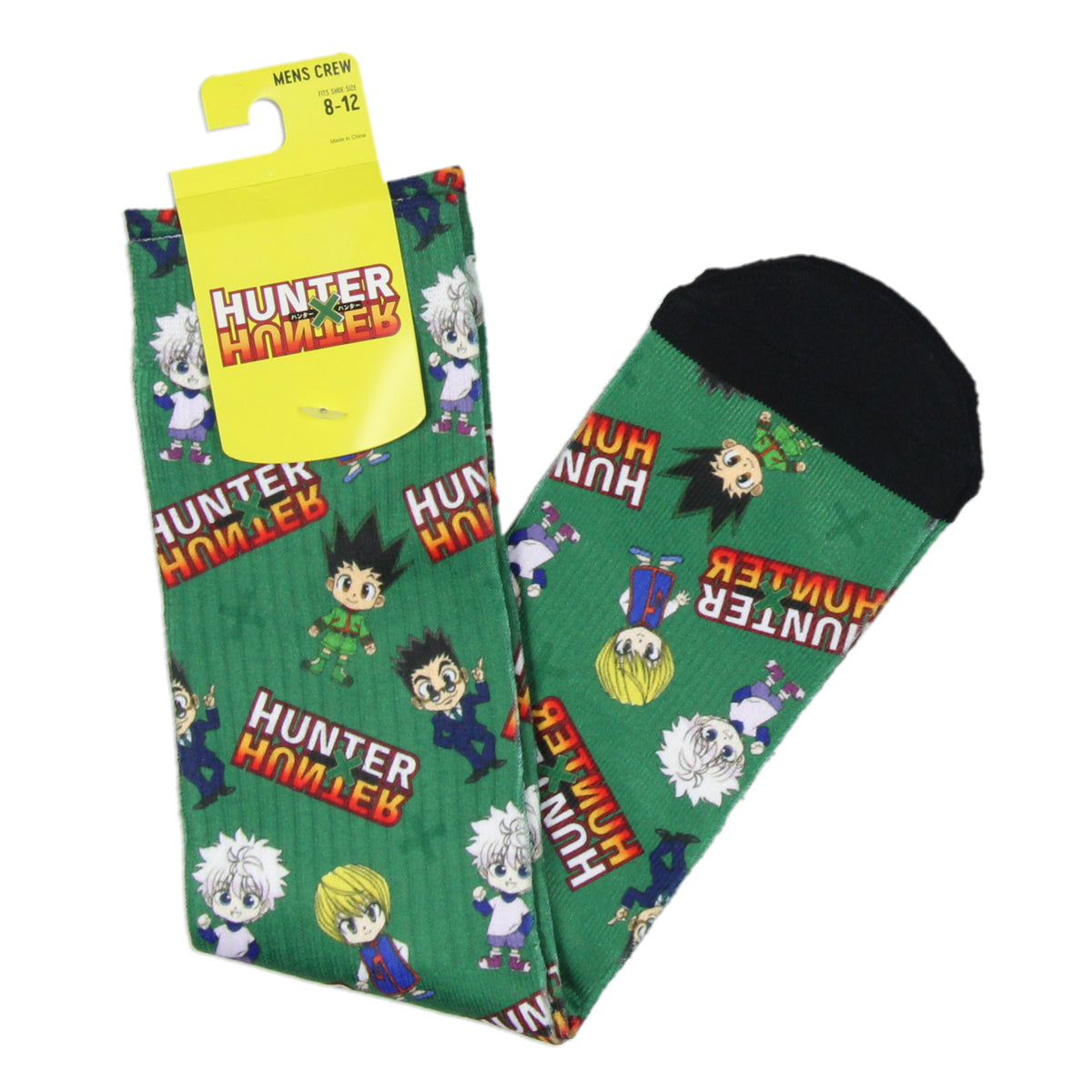 Hunter X Hunter Anime Mens' Chibi Characters Sublimated Crew Socks 1 Pair