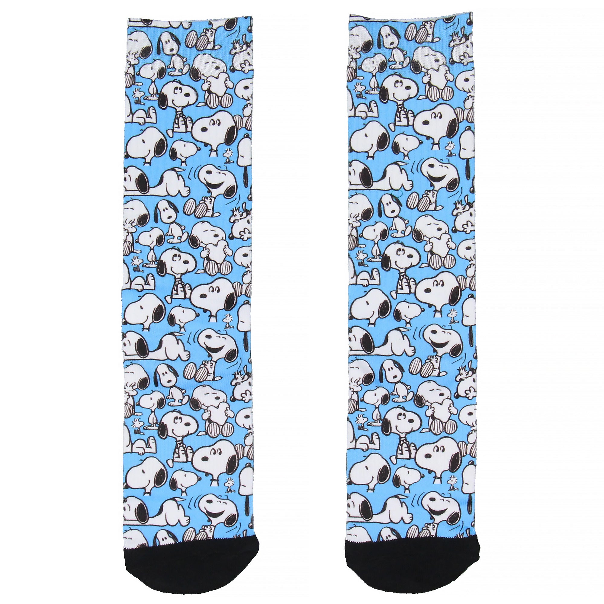 Peanuts Snoopy Allover Character Design Adult Sublimated Crew Socks